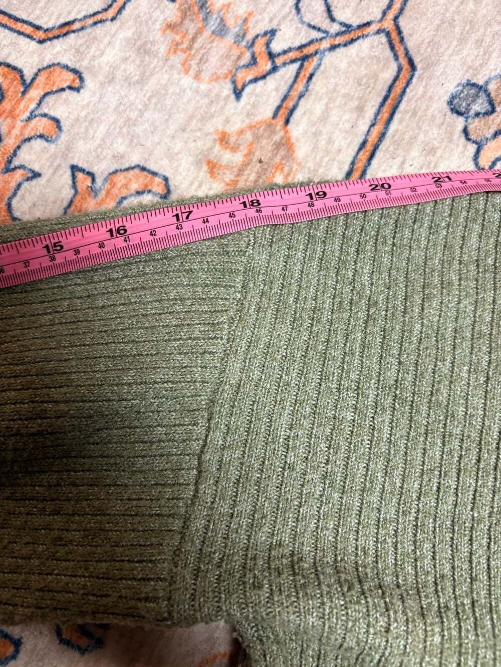 Pinque Green Ribbed Knit Sweater Medium - Picture 8 of 8